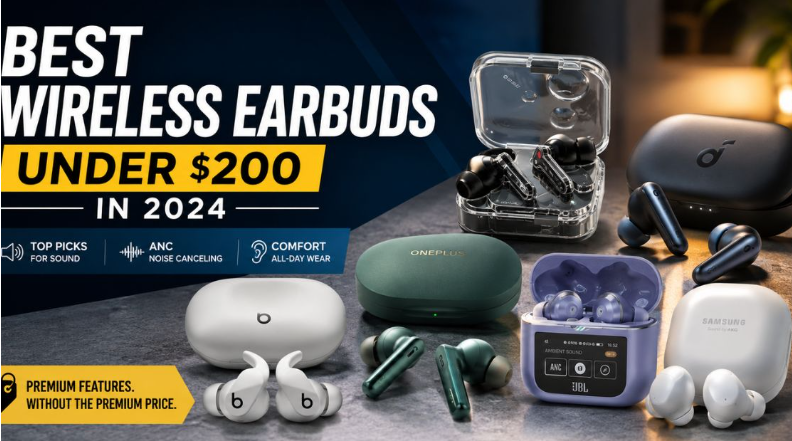 Best Wireless Earbuds Under $200 in 2024, Wireless Earbuds Under 200, Budget Earbuds 2024, Best ANC Earbuds Under 200